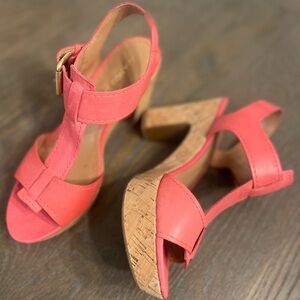 Franco Sarto Coral Cork Block Heels